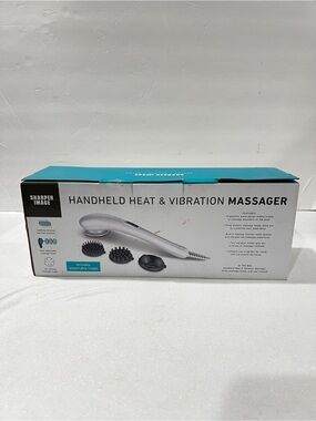 Sharper Image Handheld Heat & Vibration Massager Ideal For Head Back & Legs